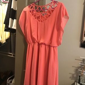 Coral dress from Francesca’s